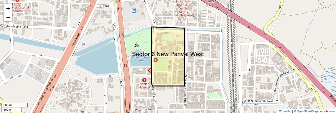 Location Map of Sector 6 New Panvel West, Navi Mumbai