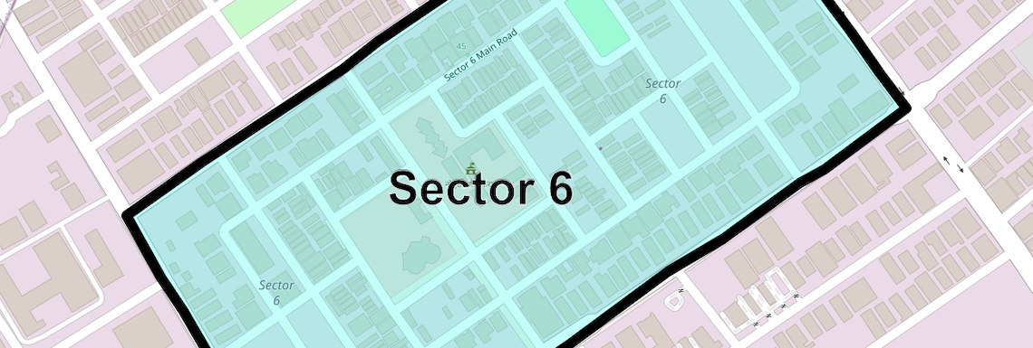 Location Map of Sector 6, Noida