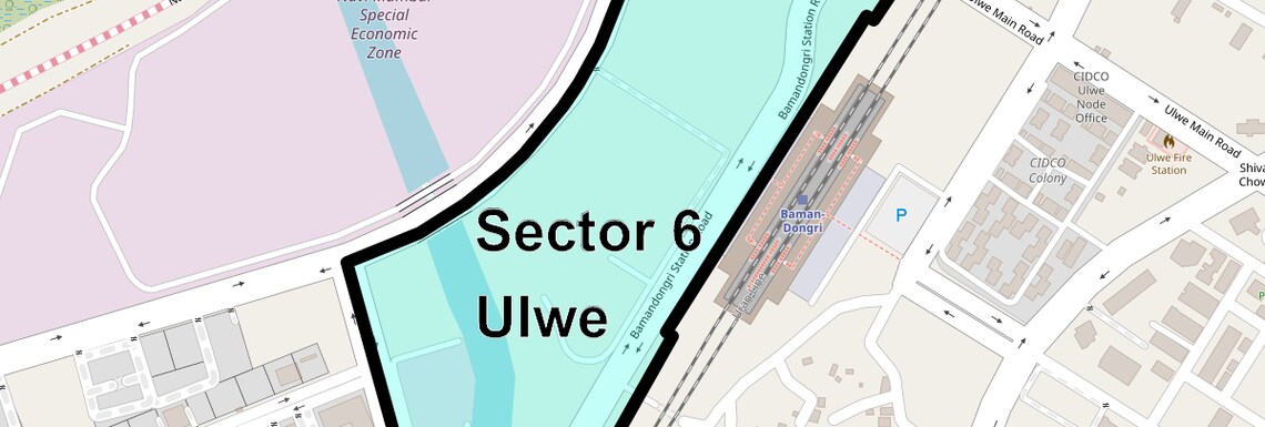 Location Map of Sector 6 Ulwe, Navi Mumbai