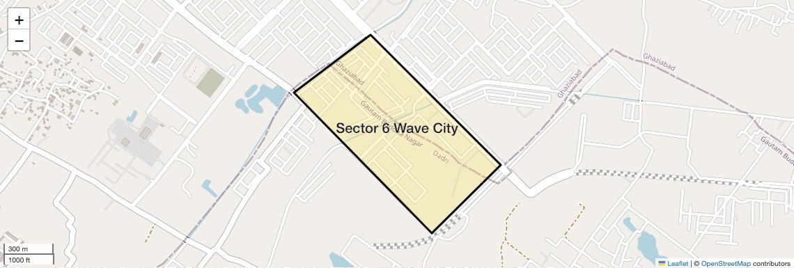 Location Map of Sector 6 Wave City, Ghaziabad