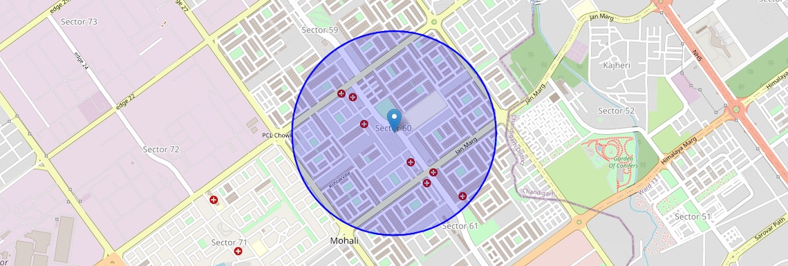 Location Map of Sector 60, Chandigarh