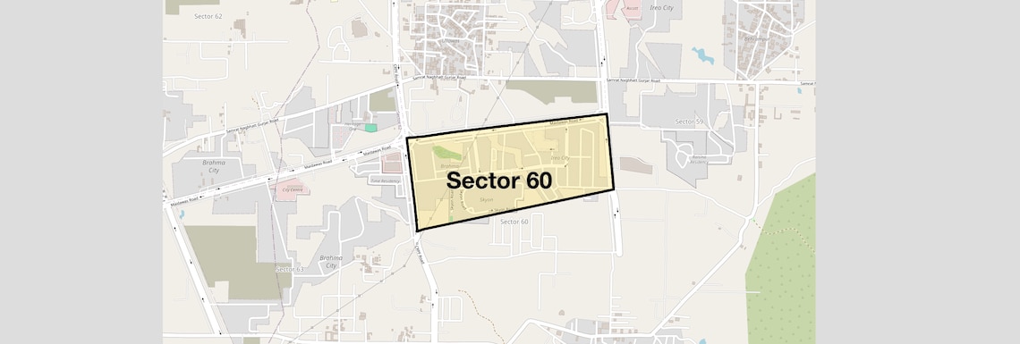 Location Map of Sector 60, Gurgaon