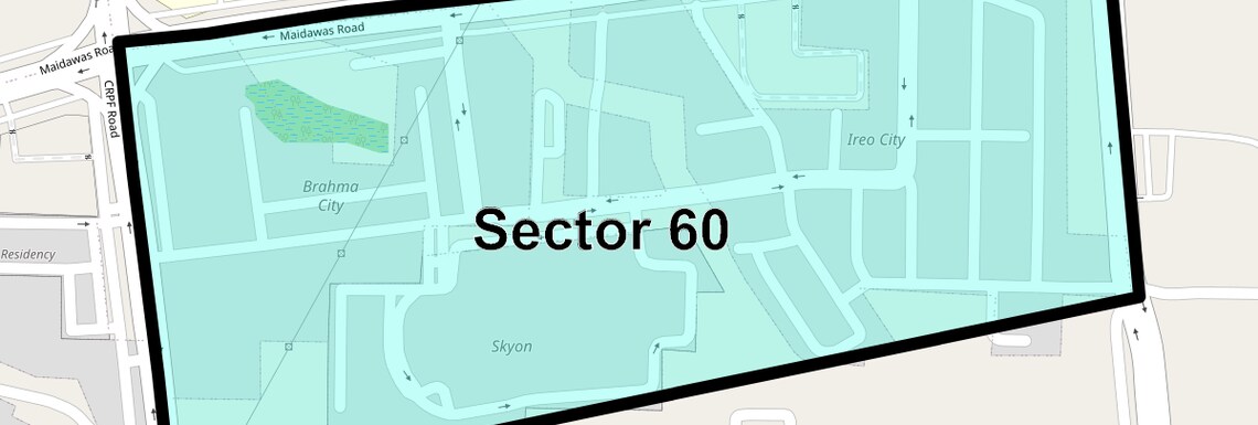 Location Map of Sector 60, Gurgaon