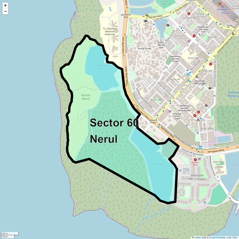 Location Map of Sector 60 Nerul