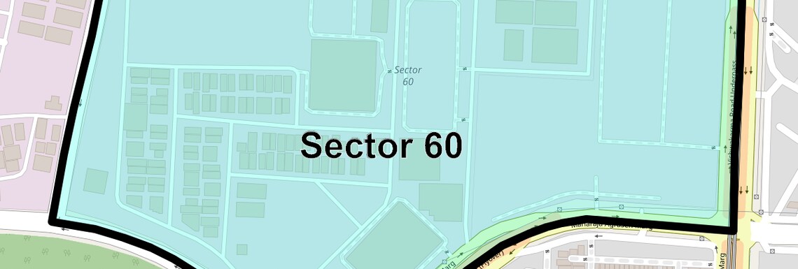 Location Map of Sector 60, Noida