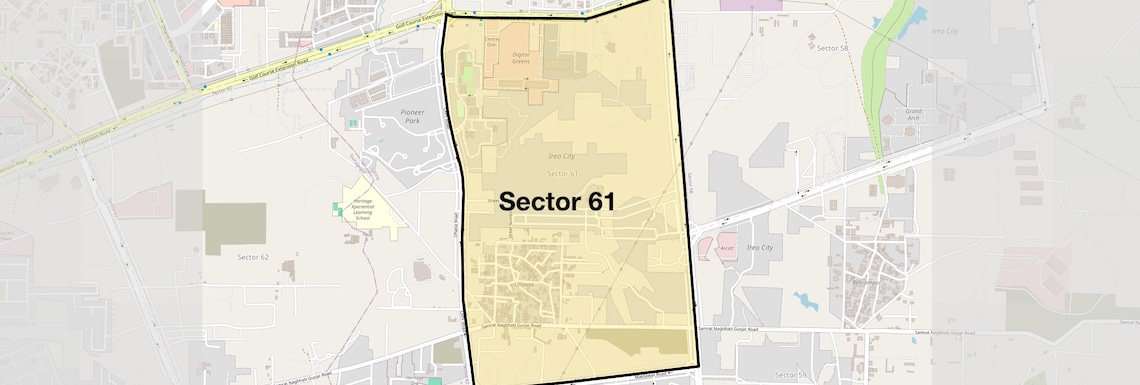 Location Map of Sector 61, Gurgaon