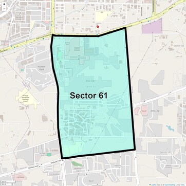 Location Map of Sector 61, Gurgaon