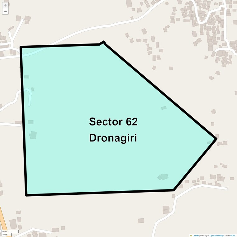 Location Map of Sector 62 Dronagiri