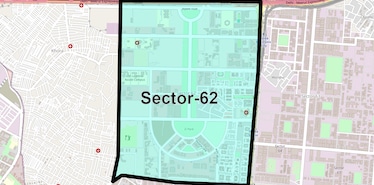 Location Map of Sector 62, Noida