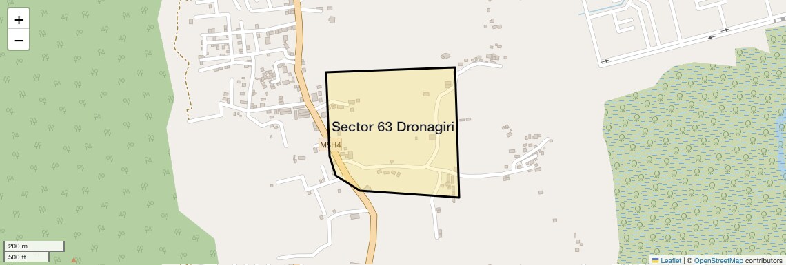 Location Map of Sector 63 Dronagiri, Navi Mumbai