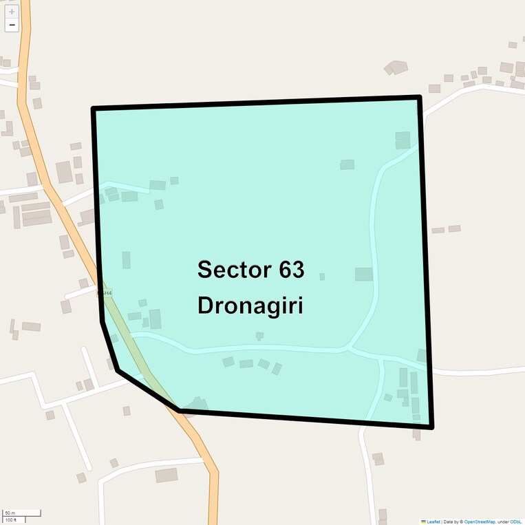 Location Map of Sector 63 Dronagiri