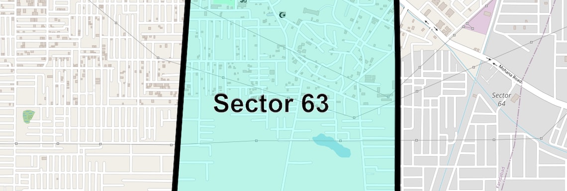 Location Map of Sector 63, Faridabad