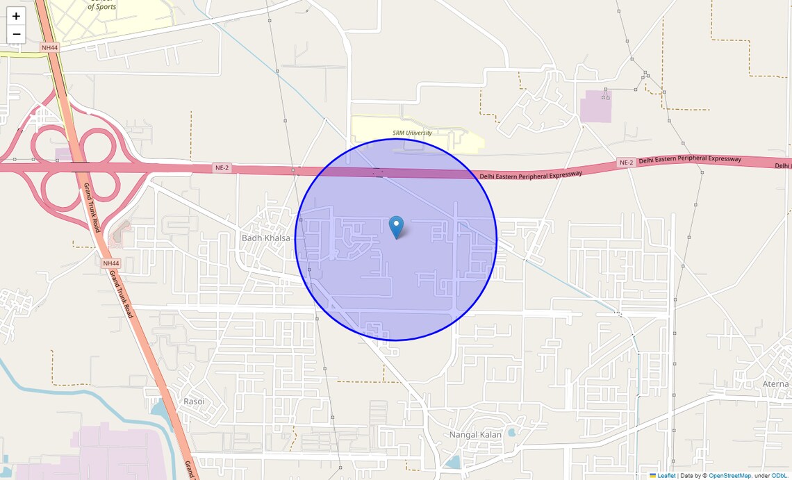 Location Map of Sector 63, Sonipat