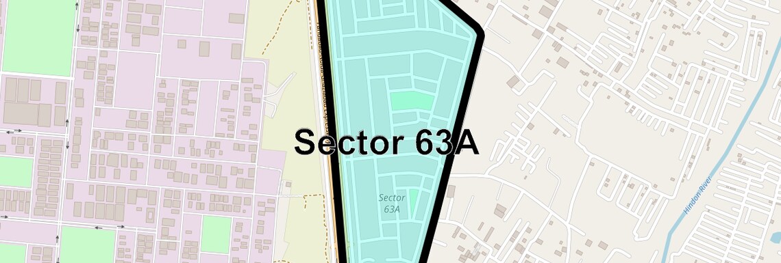 Location Map of Sector 63a, Noida