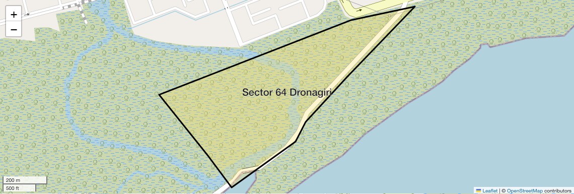 Location Map of Sector 64 Dronagiri, Navi Mumbai