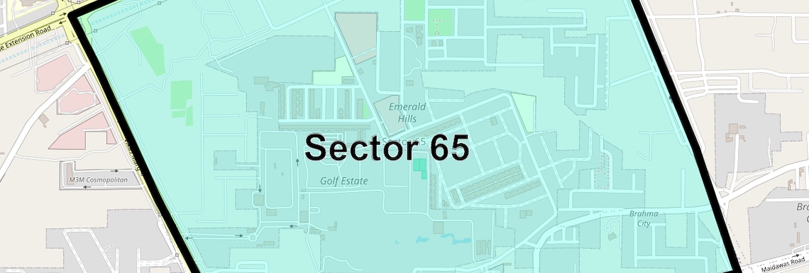 Location Map of Sector 65, Gurgaon