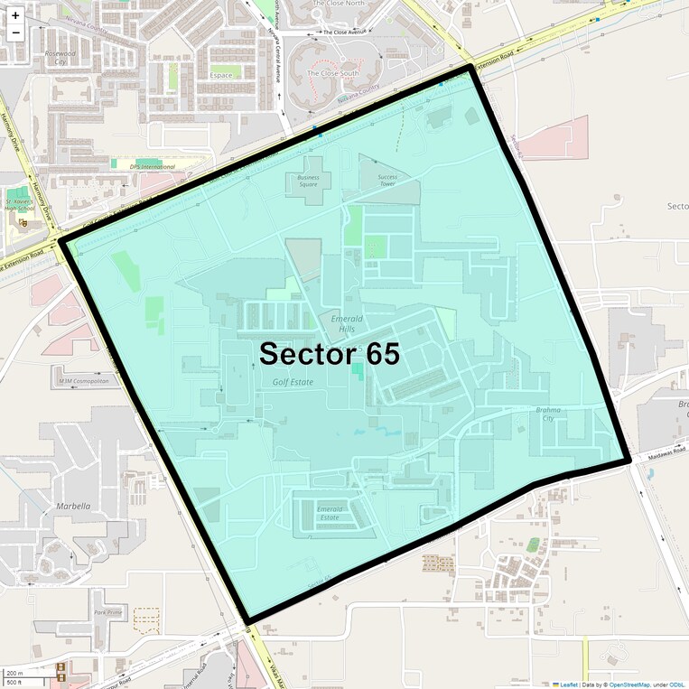 Location Map of Sector 65