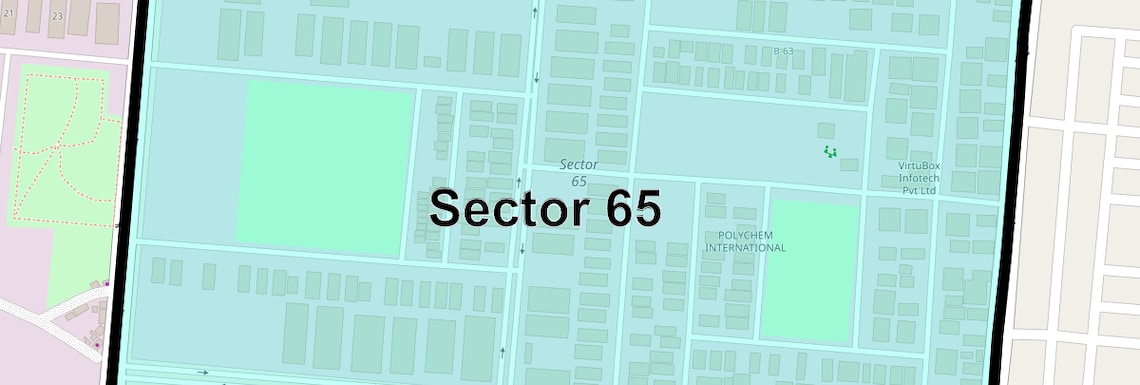 Location Map of Sector 65, Noida