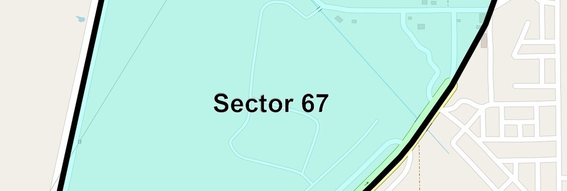 Location Map of Sector 67, Faridabad