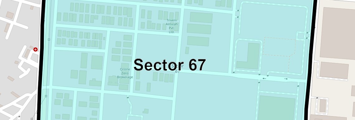 Location Map of Sector 67, Noida