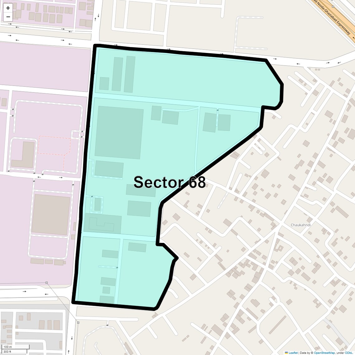 Location Map of Sector 68, Noida