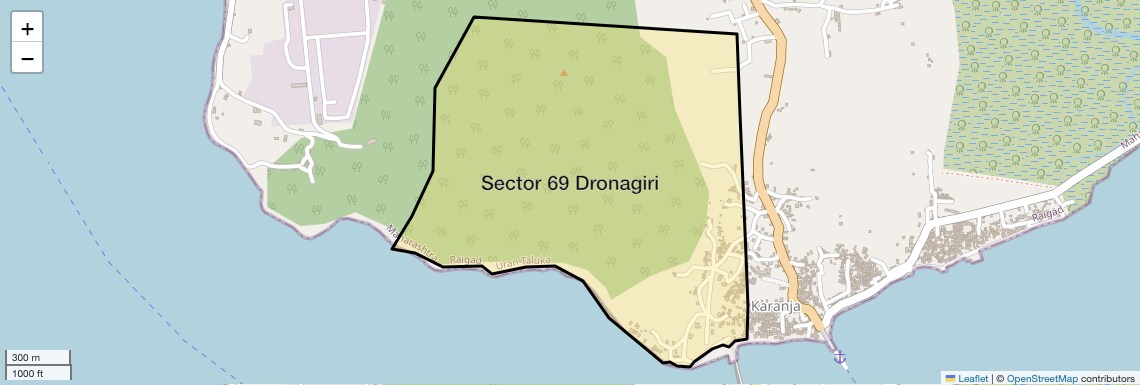 Location Map of Sector 69 Dronagiri, Navi Mumbai