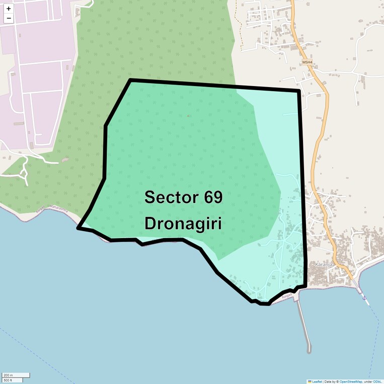 Location Map of Sector 69 Dronagiri