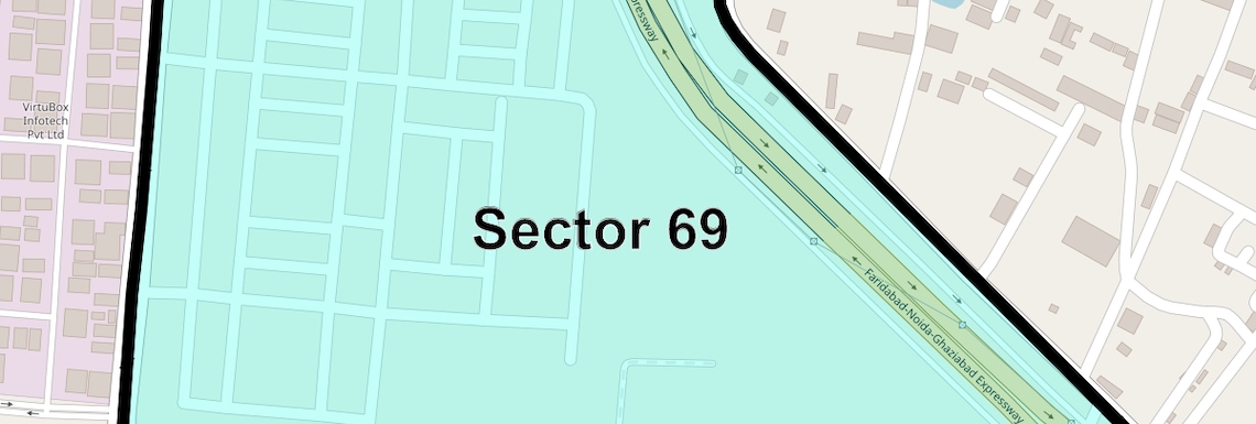 Location Map of Sector 69, Noida
