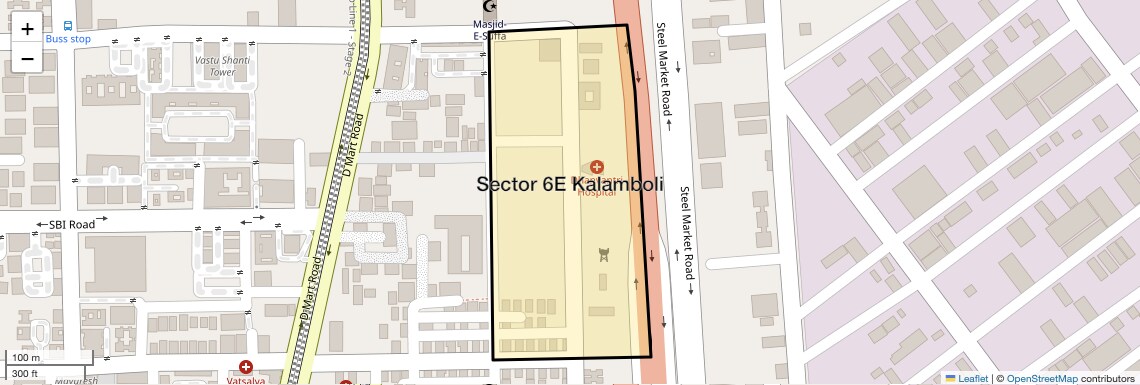 Location Map of Sector 6E Kalamboli, Navi Mumbai