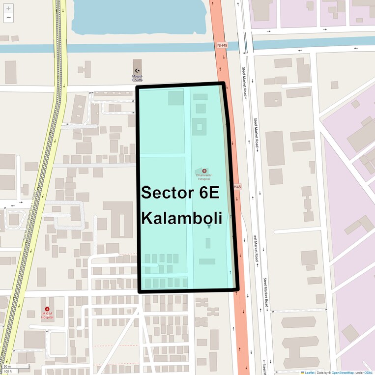 Location Map of Sector 6e Kalamboli