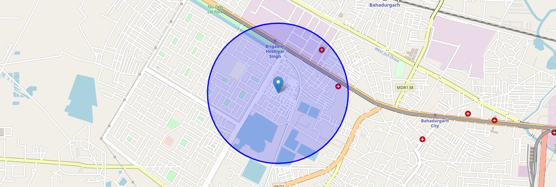 Location Map of Sector 7, Bahadurgarh