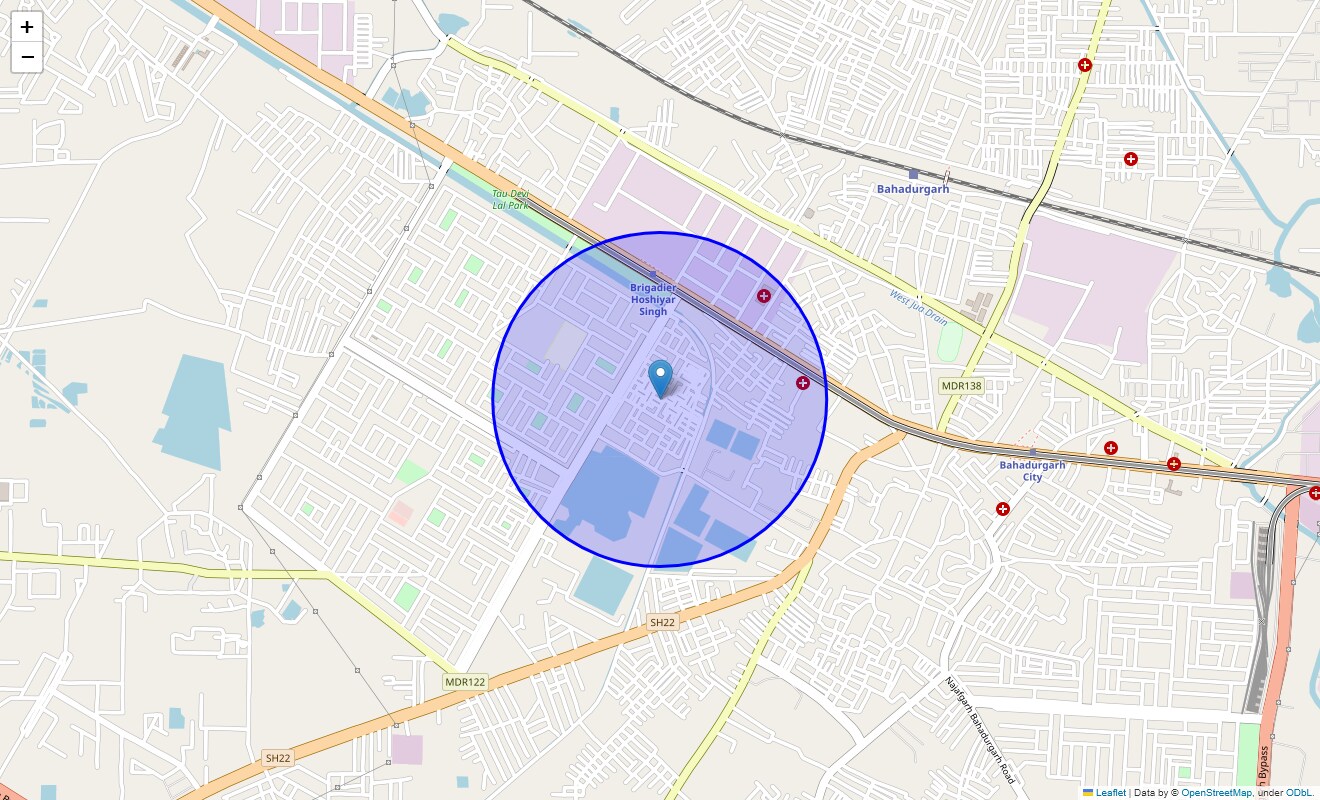 Location Map of Sector 7, Bahadurgarh