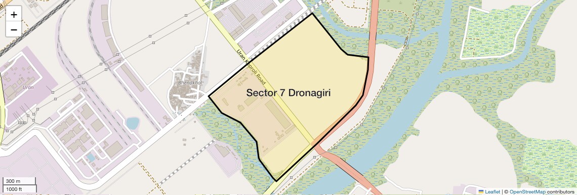 Location Map of Sector 7 Dronagiri, Navi Mumbai
