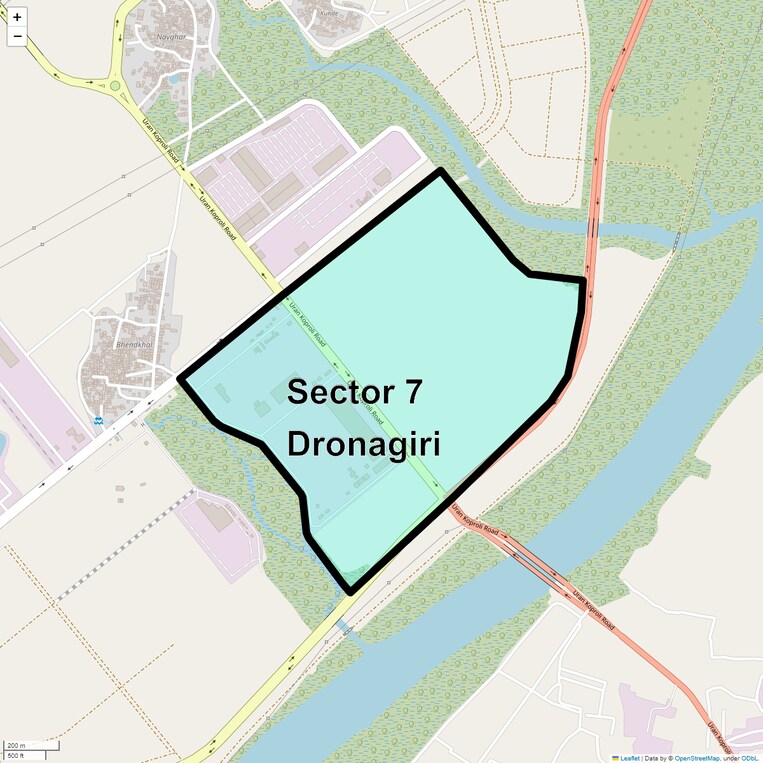 Location Map of Sector 7 Dronagiri
