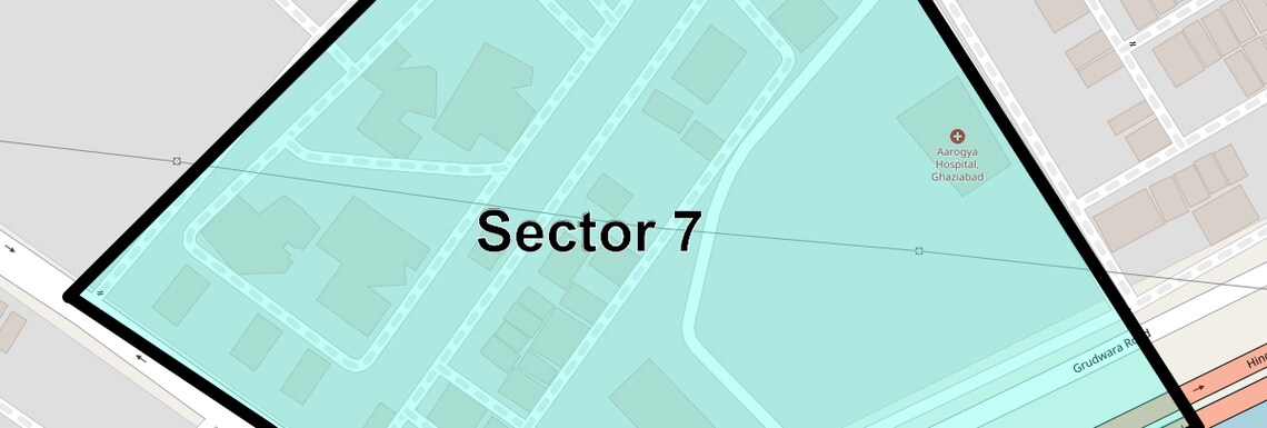 Location Map of Sector 7, Ghaziabad