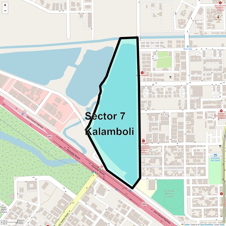Location Map of Sector 7 Kalamboli