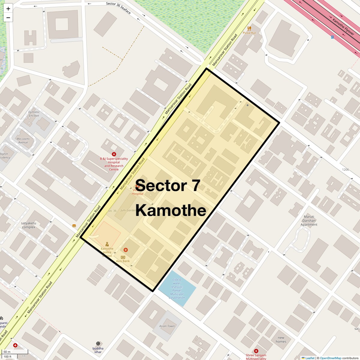 Sector 7 Kamothe Map