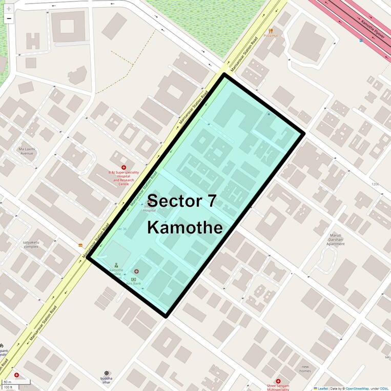 Location Map of Sector 7 Kamothe