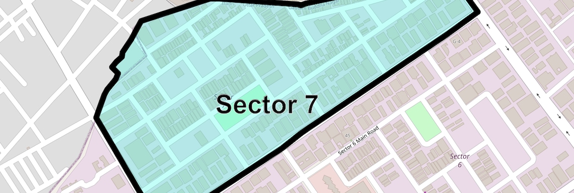 Location Map of Sector 7, Noida