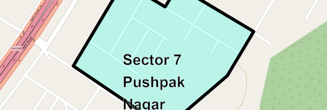 Location Map of Sector 7 Pushpak Nagar, Navi Mumbai