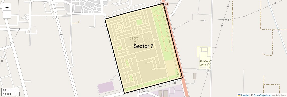Location Map of Sector 7, Sonipat