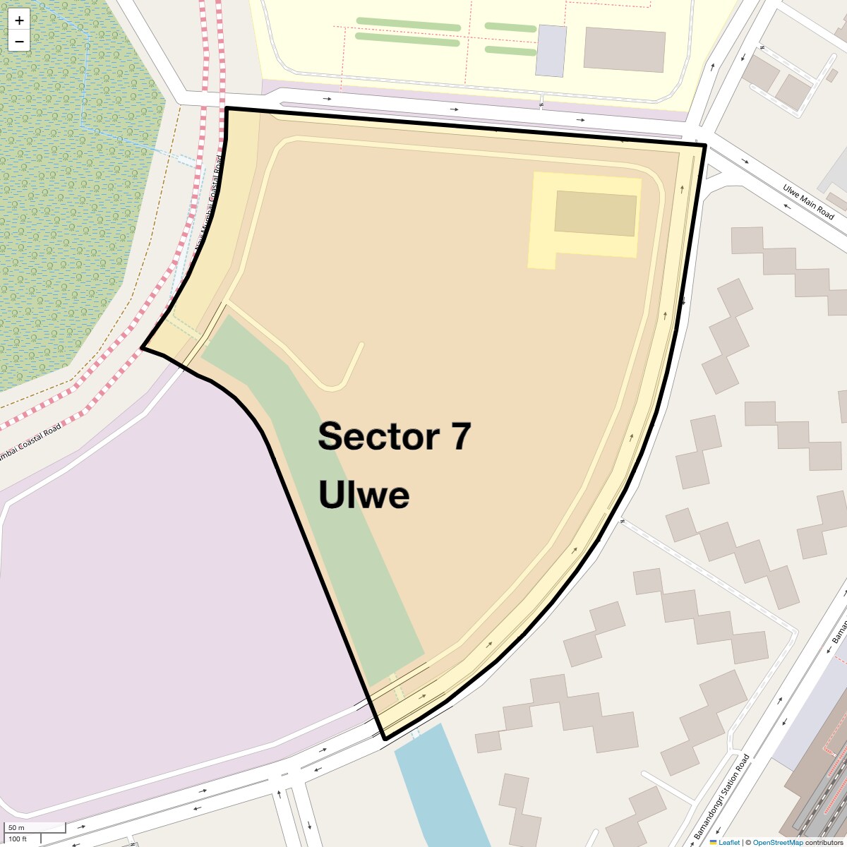 Location Map of Sector 7 Ulwe, Navi Mumbai