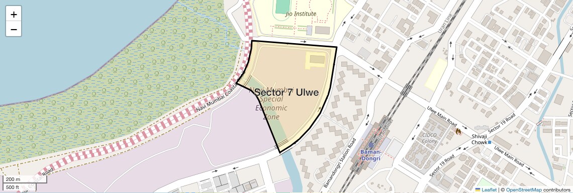 Location Map of Sector 7 Ulwe, Navi Mumbai