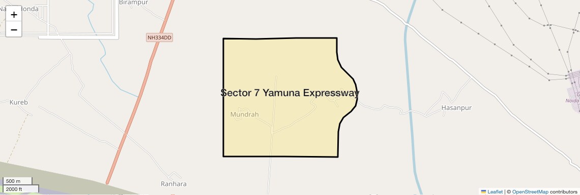 Location Map of Sector 7 Yamuna Expressway, Greater Noida