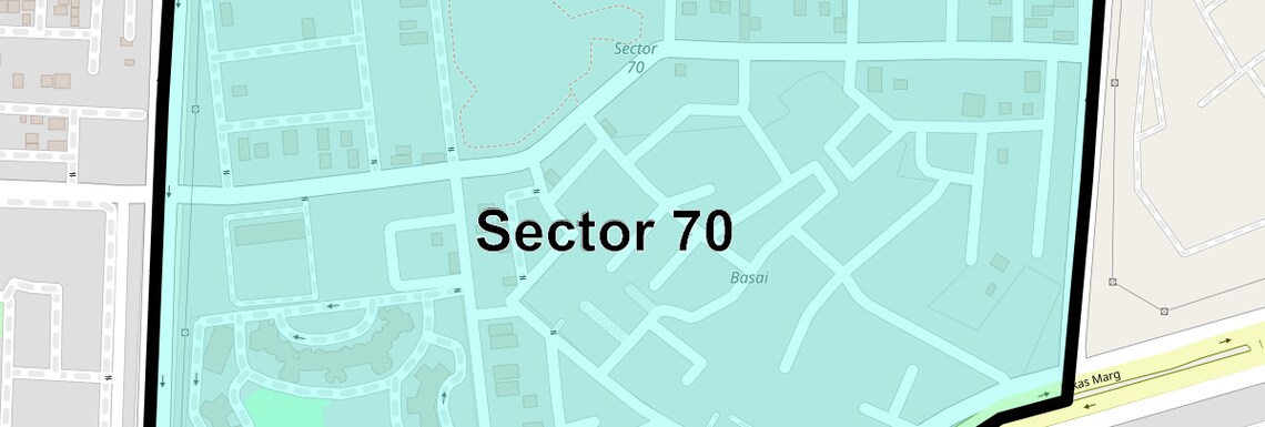 Location Map of Sector 70, Noida