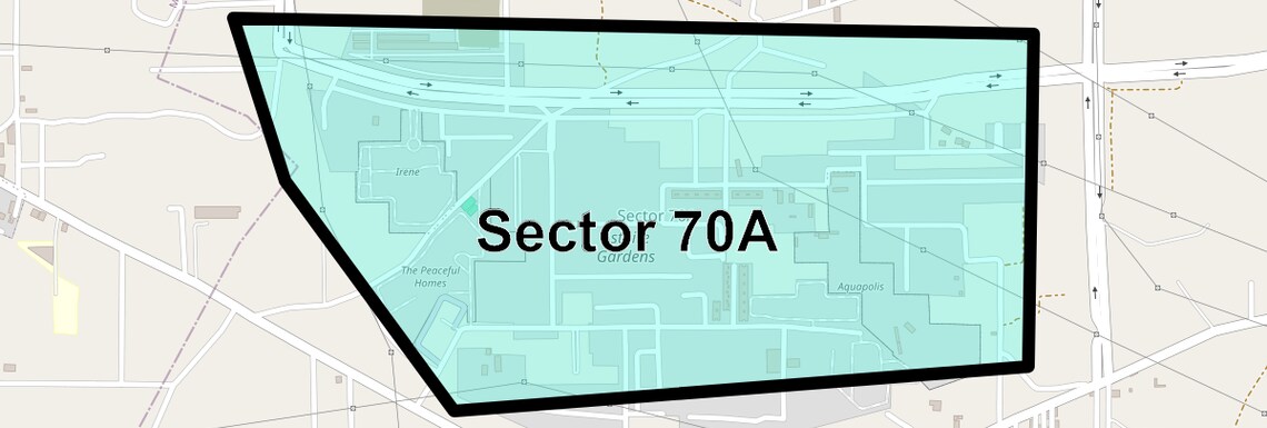 Location Map of Sector 70A, Gurgaon