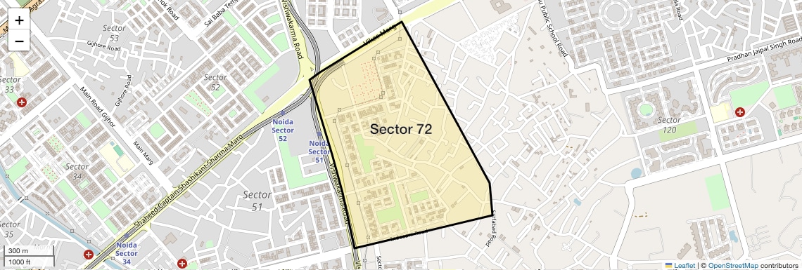 Sector 72 Map