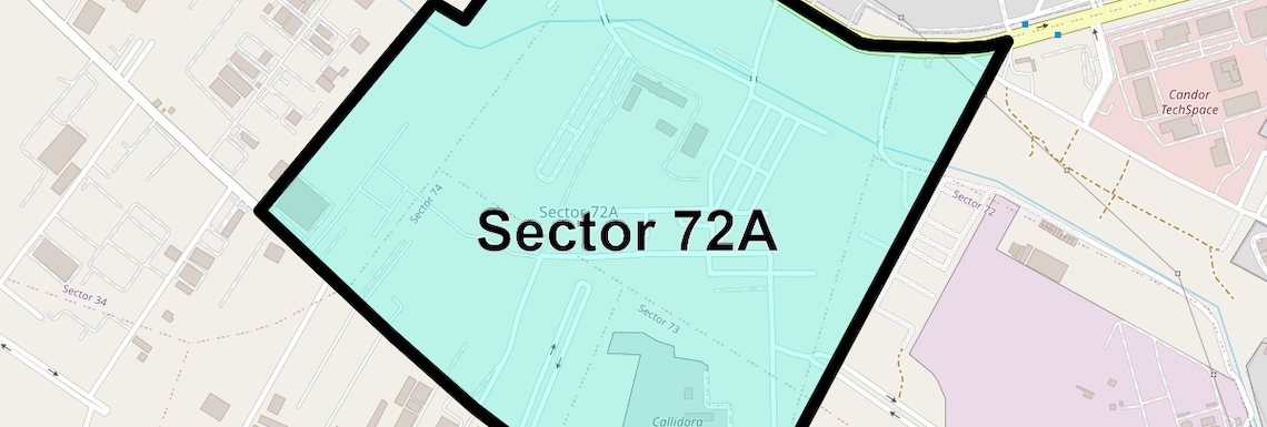 Location Map of Sector 72a, Gurgaon
