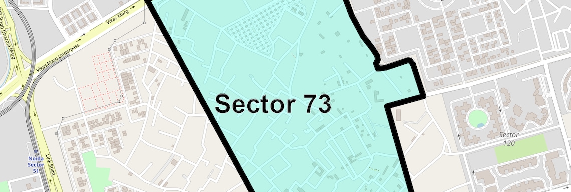 Location Map of Sector 73, Noida