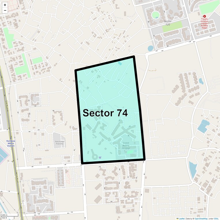 Location Map of Sector 74